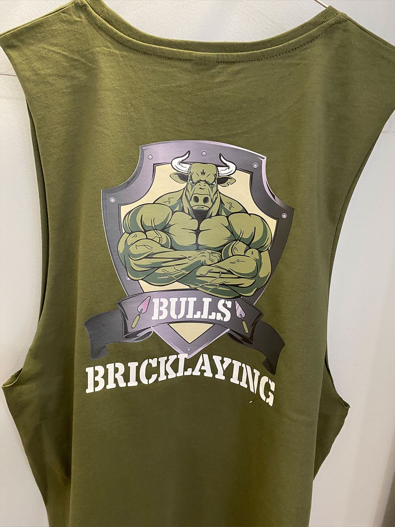 Bulls bricklaying digital heat transfer