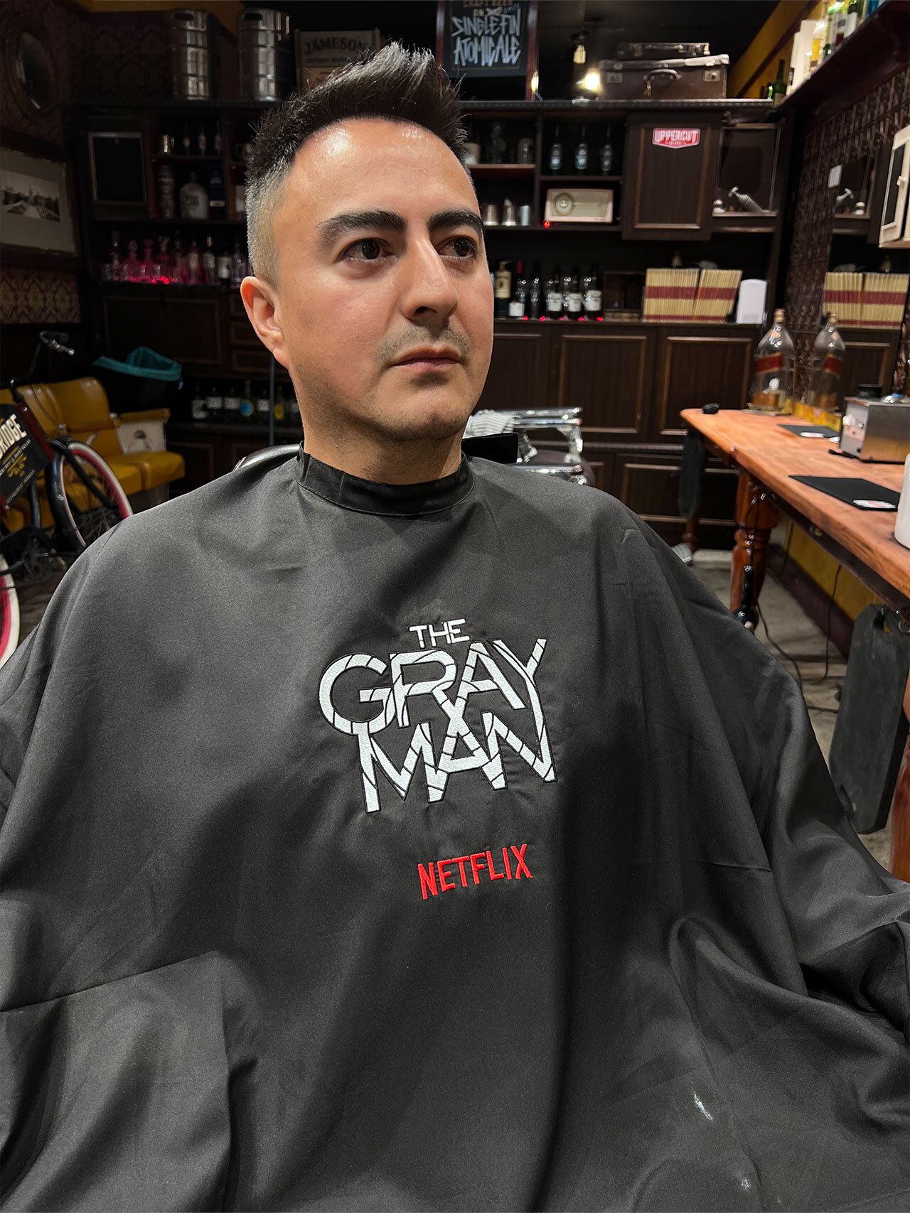 The Gray Man logo embroidery