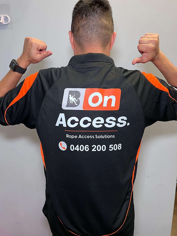 Be On Access transfer printed workwear